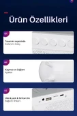 Md-g111 Rgb Işıklı Kablosuz Şarj Bluetooth Hoparlör Speaker 15 Watt Beyz 1800mah Bt/tf/usb Wireless - 6