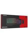 KM-28 Heirloom Işıklı 7 Tuş 8000DPI Gaming Klavye + Mouse Set Oyuncu Set Oyuncu Klavye Oyuncu Mouse - 8