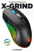 Smx-r43 X-grind Usb Siyah 6400 Dpi Rgb Led Efektli Gaming Oyuncu Mouse Modern Tasarım 826334 - 1