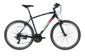 BİSAN TRX 8100-23 ERKEK ŞEHİR BİSİKLETİ 46CM V 28 JANT 21 VİTES MAT SİYAH MAVİ - 1