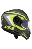 LS2 STROBE 2 PHANTOM MAT TITANIUM-NEON SARI ÇENE AÇILIR MOTOR KASKI - 5