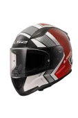 LS2 Rapid 2 Extra Beyaz Kırmızı Full Face Motor Kaskı thumbnail 1