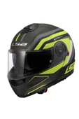 LS2 STROBE 2 PHANTOM MAT TITANIUM-NEON SARI ÇENE AÇILIR MOTOR KASKI - 1