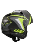 LS2 STROBE 2 PHANTOM MAT TITANIUM-NEON SARI ÇENE AÇILIR MOTOR KASKI - 4