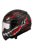 LS2 RAPID 2 KAIJU MAT SİYAH-KIRMIZI FULL FACE MOTOR KASKI - 2