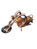 vintage ahşap tasarım dekoratif motorsiklet 30 cm - 2