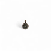 Huzurlu Gece Bronz Çini Taşlı Çelik Zincir Kolye thumbnail 2