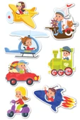 MERT BEBEK Baby Puzzle Hayvanlar- Baby Puzzle Taşıtlar 2li Set - 5