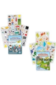 MERT BEBEK My Sticker Book '' Meslekler- Dinozorlar'' , 2li Set Tükenmeyen Sticker Kitabım - 1