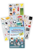 MERT BEBEK My Sticker Book '' Meslekler- Dinozorlar'' , 2li Set Tükenmeyen Sticker Kitabım - 2