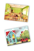 MERT BEBEK My Sticker Book '' Meslekler- Dinozorlar'' , 2li Set Tükenmeyen Sticker Kitabım - 6