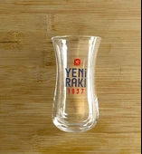1 ADET YENİ RAKI BARDAĞI ÇAY BARDAĞI FORMUNDA RAKI BARDAĞI - 1