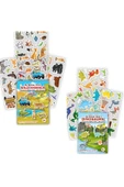 MERT BEBEK My Sticker Book '' Vahşi Hayvanlar-dinozorlar'' , 2li Set Tükenmeyen Sticker Kitabım - 1