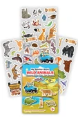 MERT BEBEK My Sticker Book '' Vahşi Hayvanlar-dinozorlar'' , 2li Set Tükenmeyen Sticker Kitabım - 2