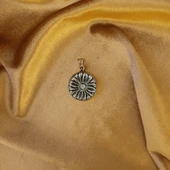 Huzurlu Gece Bronz Çini Taşlı Çelik Zincir Kolye thumbnail 3