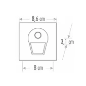 CATA CT-5170SB 1W sensörlü Ledli koridor ofis oda armatürü beyaz kasa 6400K Soguk beyaz Işık - 3