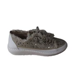 YAZKIŞ Kadın Mavi Kot Üzeri ve Bağcıkları Taşlı Sneaker Fashıon Günlük Spor Ayakkabı thumbnail 5