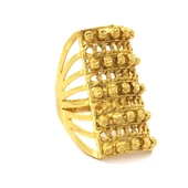 Çelik Yüzük Kadın Altın Kaplama Dorikalı Kaburga YZK-479 - 3