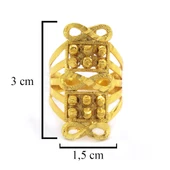 Çelik Yüzük Kadın Altın Kaplama Sonsuzluk Desenli YZK-496 - 3
