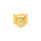 Çelik Yüzük Kadın Altın Kaplama Trabzon Model YZK-504 - 1