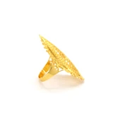 Çelik Yüzük Kadın Altın Kaplama Hint Model YZK-509 - 2