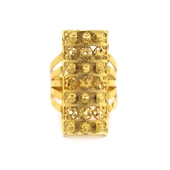 Çelik Yüzük Kadın Altın Kaplama Dorikalı Kaburga ModelYZK-495 - 1