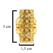 Çelik Yüzük Kadın Altın Kaplama Dorikalı Kaburga ModelYZK-495 - 4