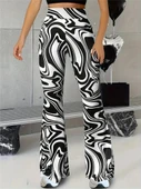 Kadın Yüksek Bel Zebra Desenli Tayt - 4
