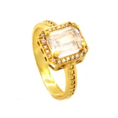 Çelik Baget Yüzük Altın Kaplama YZK-455 - 1