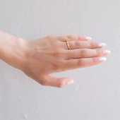 Çelik Yüzük Kadın Altın Kaplama 2'li Adana Burma YZK-461 - 2