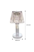 Kristal Gece Lambası Mini Boy Pilli Abajur Model Cafe Restorant 12 Cm - 3