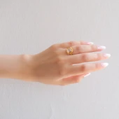 Çelik Baget Yüzük Altın Kaplama YZK-443 - 2