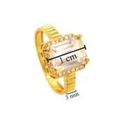 Çelik Baget Yüzük Altın Kaplama YZK-440 - 4