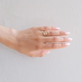 Çelik Baget Yüzük Altın Kaplama YZK-455 - 2