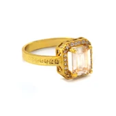 Çelik Baget Yüzük Altın Kaplama YZK-455 - 5