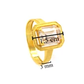 Çelik Baget Yüzük Altın Kaplama YZK-443 - 5