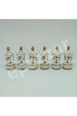 Krem Ahşap Mini Atlı Karınca 6lı Set Nostaljik Ahşap El Yapımı Atlı Karınca Dekoratif 6'lı Süsler - 3