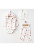 BUTİK CENTER Bebek Takım 3'lü Alt Üst Takım Bebek Pijama Takımı - 1