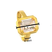 Çelik Baget Yüzük Altın Kaplama Düz Kenarlı YZK-452 - 3