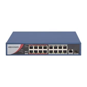 Hikvision DS-3E0318P-E/M(B) 16 Port PoE (130W) 10/100Mbps + 1xGB,1xSFP Uplink Switch - 1
