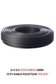 FURY 2+1 0.5mm Polietilen Yer Altı CCTV Kablo Güvenlik Kamera Kablosu 100m - 3