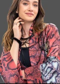 Yılan Desen Kimono - 2