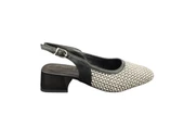 Ventes 8671036Z Arkası Açık Yuvarlak Burun 4 cm Kalın Topuklu Hasır Ayakkabı - 1