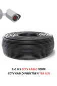 FURY 2+1 0.5mm Polietilen Yer Altı CCTV Kablo Güvenlik Kamera Kablosu 300m - 3