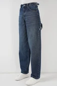 Yüksek Bel Kot Pantolon 6701 - Lacivert - 2