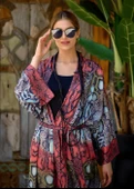 Yılan Desen Kimono - 1