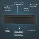 Epson EH-LS800B 4000 Lümen Siyah Süper Ultra Kısa Mesafe Android Lazer 4K Projeksiyon Cihazı - TEŞHİR SIFIR - 2