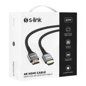 S-LINK SLX-HD4K20 19+1 HDMI to HDMI 20m Metal v2.0 4K (4096*2160) 30Hz Kablo - 1