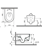LENA ASMA KLOZET KAPAK DAHİL ET-102 BEYAZ-ALTIN thumbnail 2