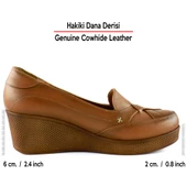 Erkan Saçmacı Shay Exclusive Taba Hakiki Deri Çapraz Bant Detaylı Dolgu Topuklu Günlük Ayakkabı - 2